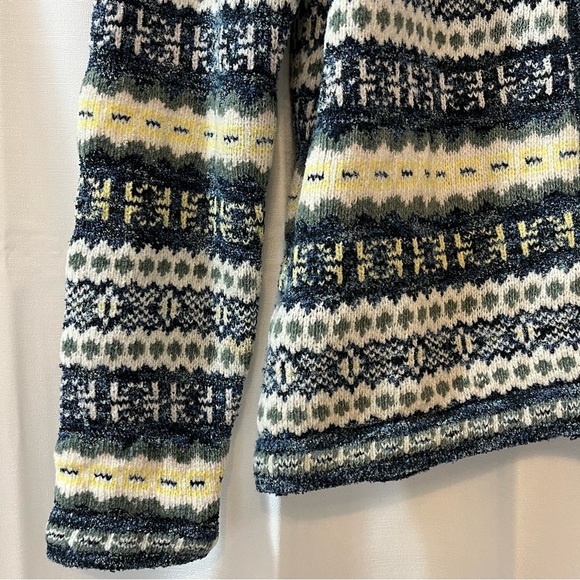 Christopher & Banks Knit Fair Isle Nordic Retro Cardigan - Size Medium - Picture 6 of 10